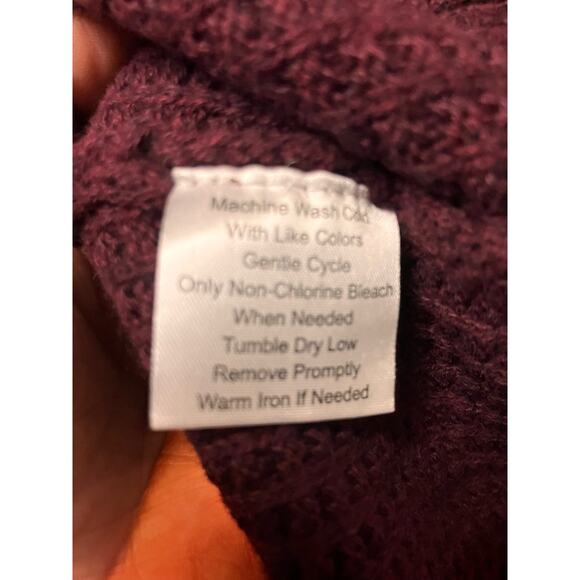 Jos A Bank 1905 Mens Sweater Large Burgundy, Thick. Chunky, Preppy, NEW with Tag - Picture 3 of 4